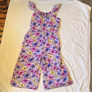 Justice Purple and Pink Floral Kids Romper